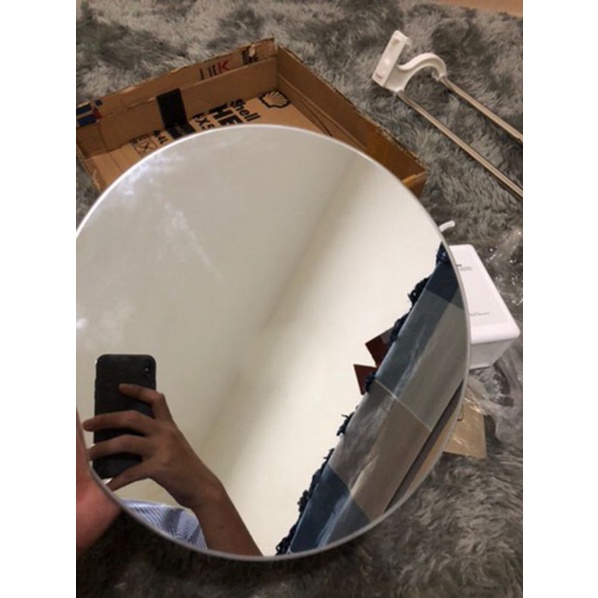 cermin tali rami cermin bulat cermin aesthetic cermin rias bundar cermin tempel dinding gantung D20-Cermin saja