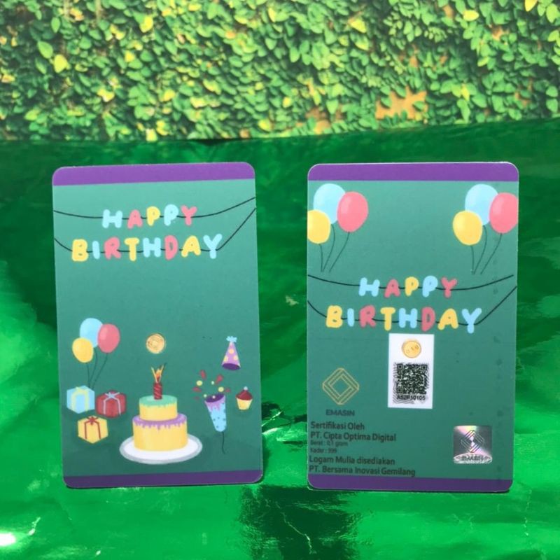 LM 0.1 Gr Emasin  Gold Gift Series Edisi Happy birthday