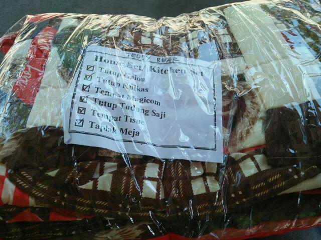 Terlaris!!! Homeset Kitchen Set Murah Motif Bunga Merah Hitam Homemade