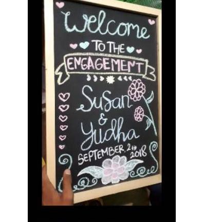 

[HARGA RESELLER] Papan tulis kapur 40x60cm papan tulis black board chalkboard blackboard kapur tulis