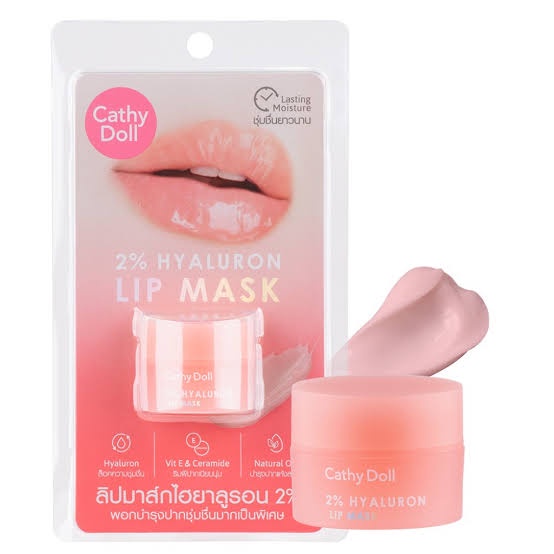 CATHY DOLL 2% HYALURON LIP MASK / MASK BIBIR / KOSMETIK BIBIR / KOSMETIK THAILAND