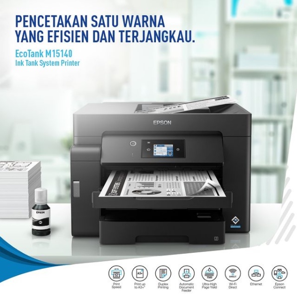 (PACKING KAYU) PRINTER EPSON M15140 EPSON M-15140 M 15140 A3 Wi-Fi Duplex Monochrome