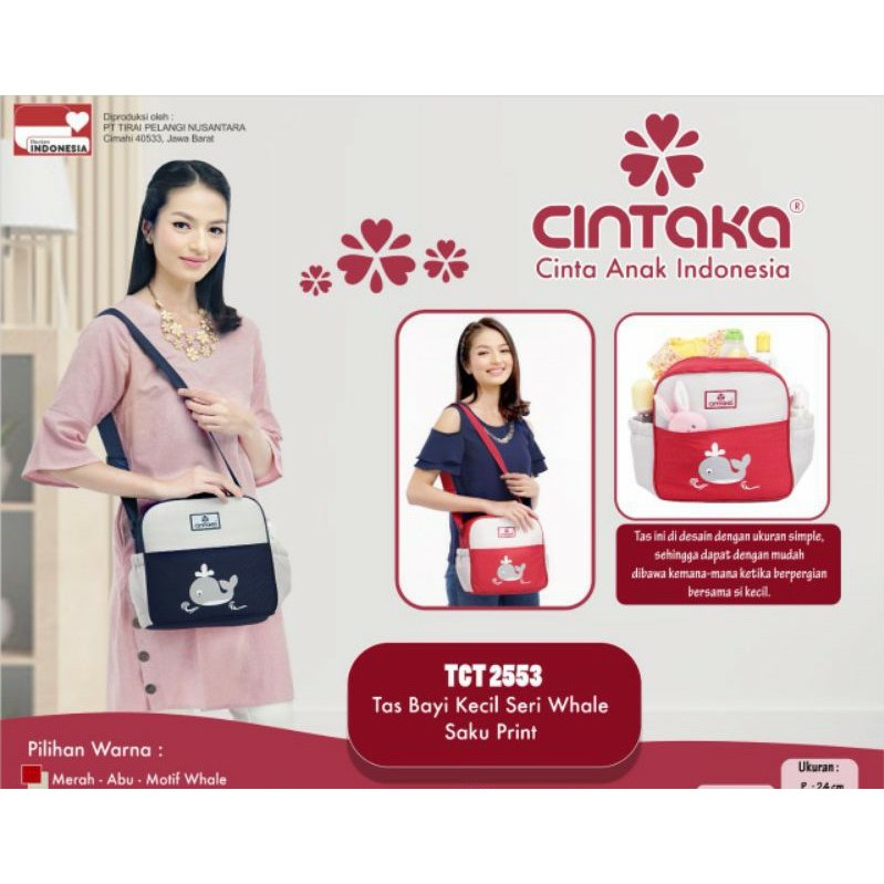 Cintaka Tas Bayi Kecil Saku Print Whale Series - TCT 2553