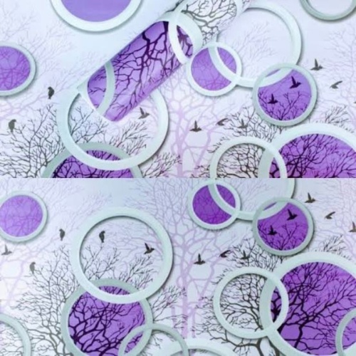 Wallpaper | Wallpaper Dinding | Stiker Dinding Motif Akar Ungu 152