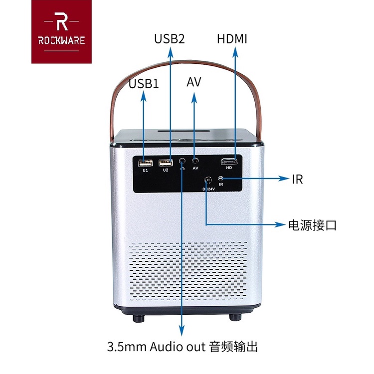 ROCKWARE BLJ-888T Screen Mirroring Version - HD Projector 4000 Lumens