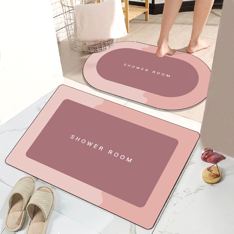 Keset Anti Slip Pennyerap Air / Keset Kaki Kamar Mandi Anti Slip / Keset Kaki Bentuk Persegi 60x40