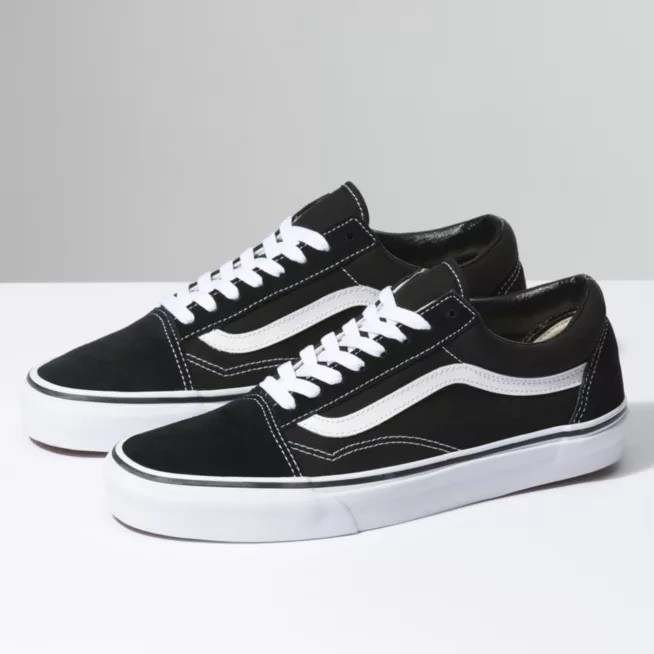 Sepatu Vans Sneakers Oldskool Hitam Putih Cacing