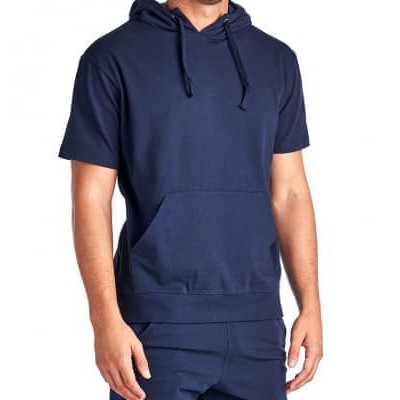 Short Sleeve Hoodie - Navy