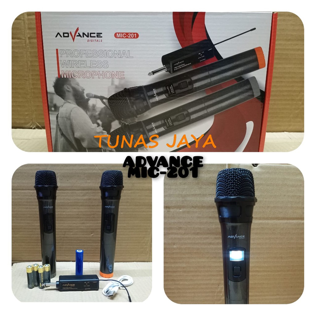 Microphone Wireless Double Advance Mic Advance201 ( 2 MIC WIRELESS )
