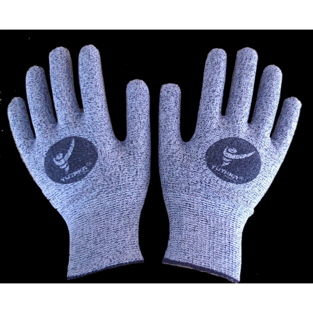 SARUNG TANGAN ANTI BACOK Dan SAYAT Atau KEVLAR 10INCH Abu Abu