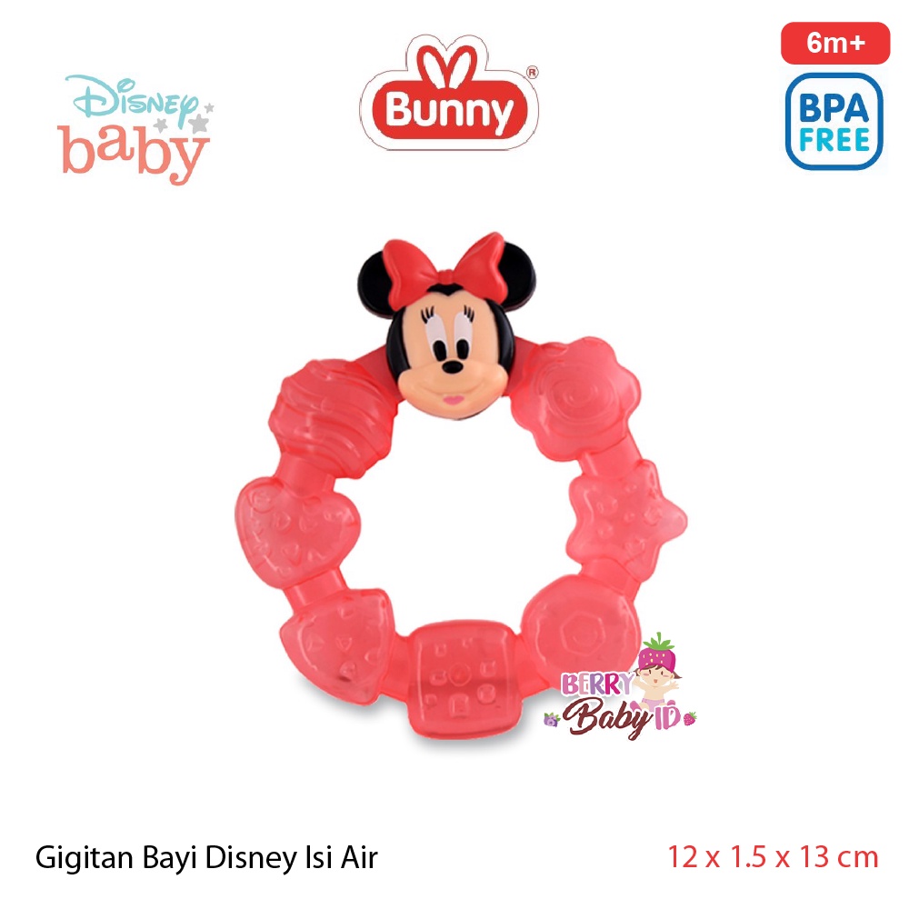 Lusty Bunny Disney Baby Ring Water Filled Teether Mainan Gigitan Bayi Berry Mart