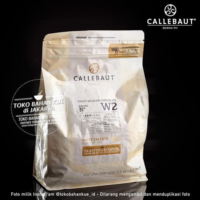 

(COD) Callebaut Finest Belgian Chocolate White Callets Putih Coklat 2,5kg