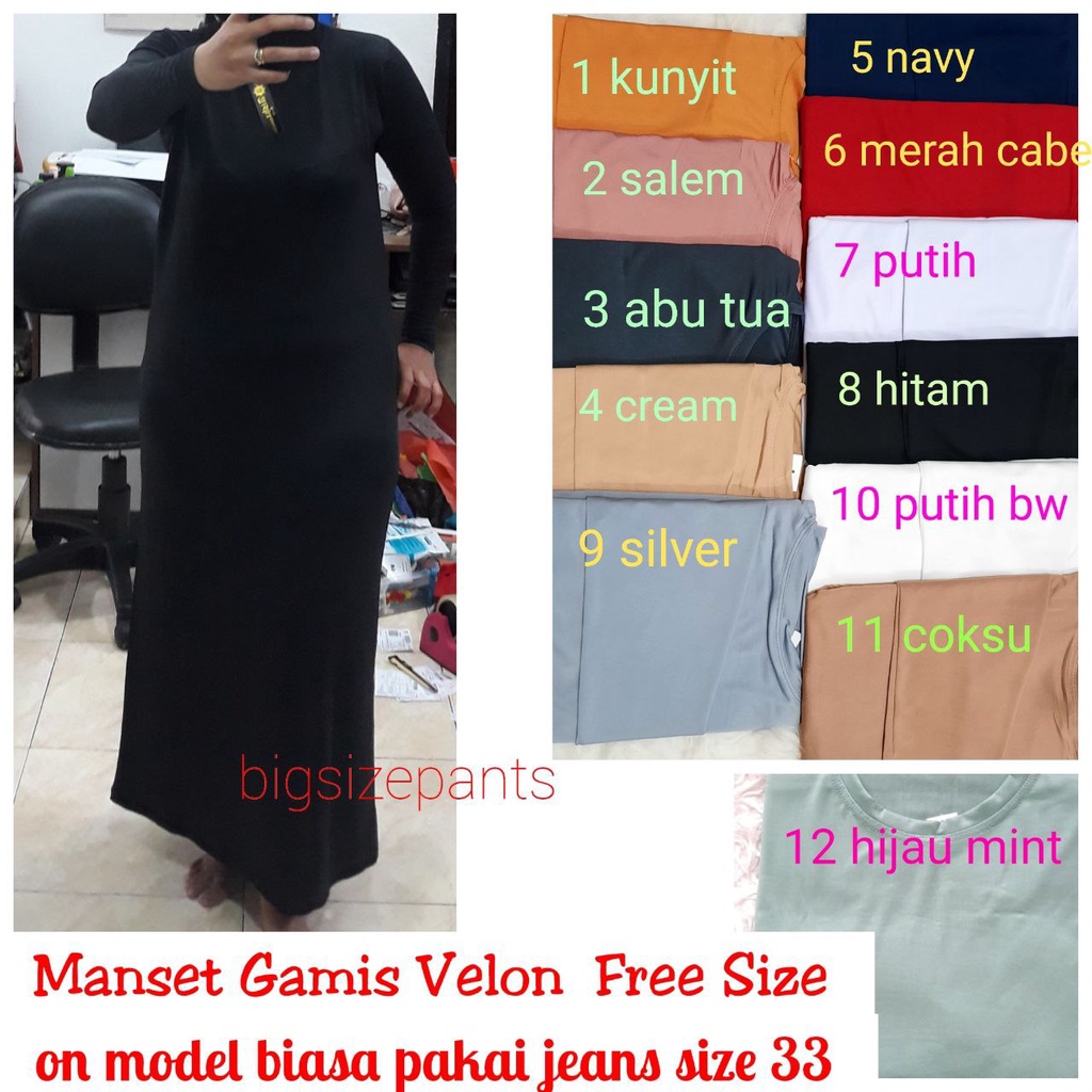 MANSET DALAMAN GAMIS PANJANG PESTA MURAH/GAMIS POLOS DALEMAN UNTUK INNER GAMIS DALAMAN KEBAYA BROKAT