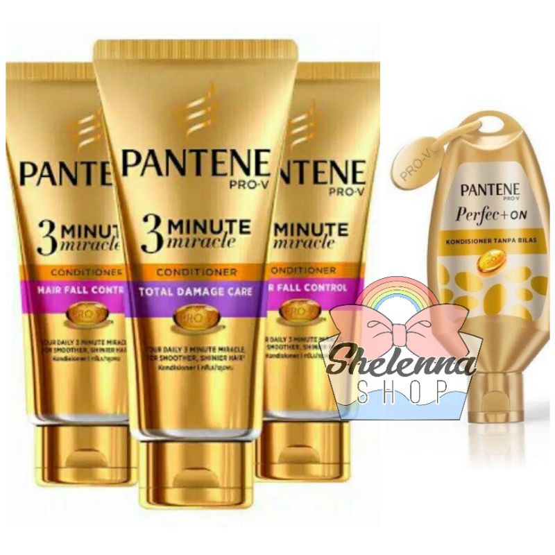 Pantene Conditioner 3 minute Miracle Hair Fall Control  Total Damage 70 ml / Tanpa Bilas 40ml