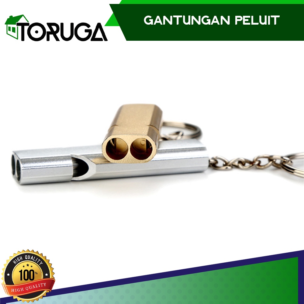 Gantungan Kunci Mobil Motor Rumah Peluit Survival Outdoor Emergency Whistle Keychain