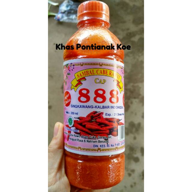 

Sambal Cabe Rawit 888 Singkawang Kalimantan Barat 350ml