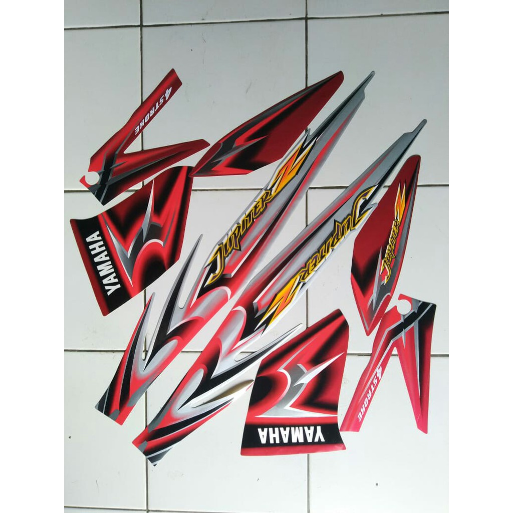 stiker striping yamaha jupiter z 2006 silver merah