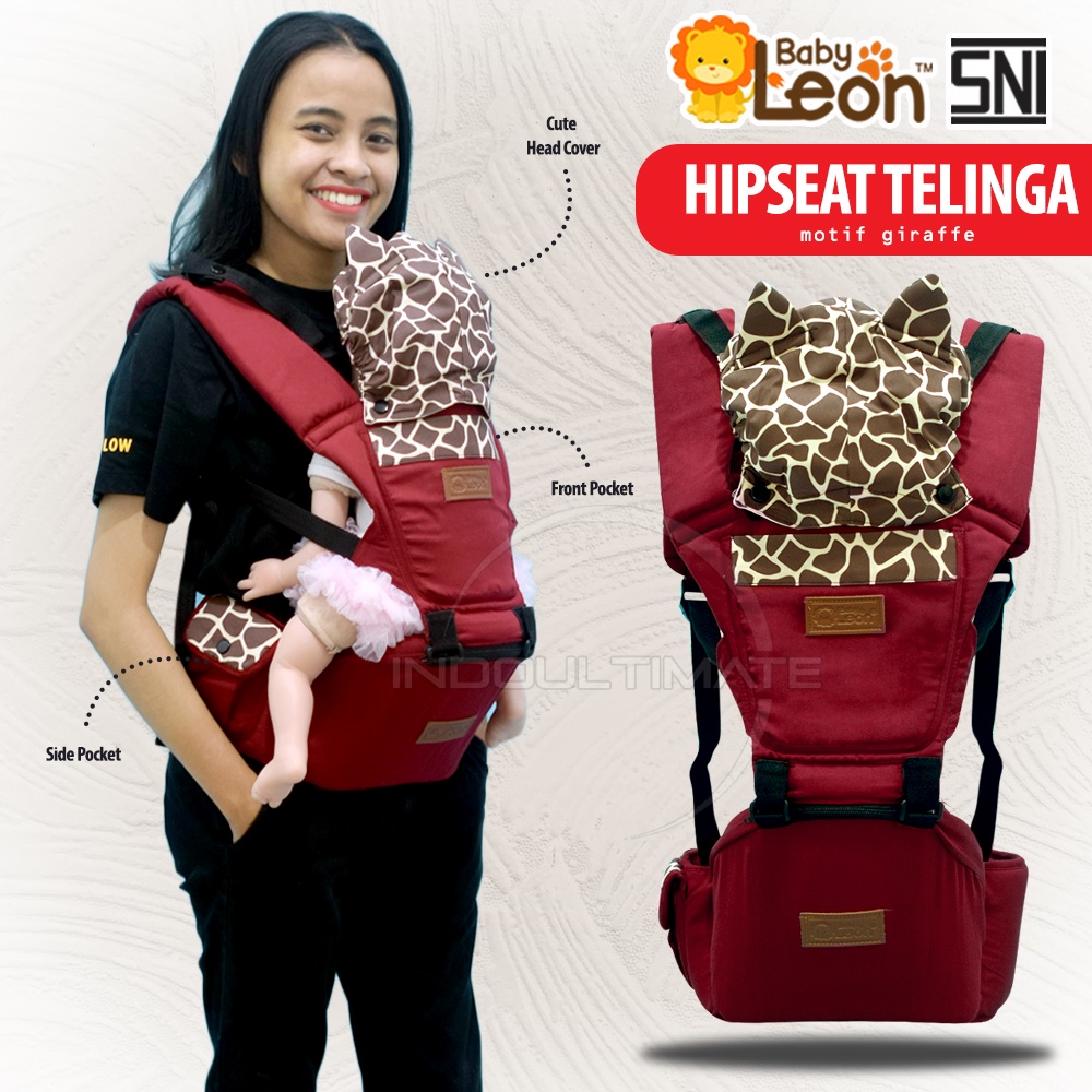 5in1 Way BABY LEON Gendongan Hipseat Bayi + Pelindung Kepala Gendongan Bayi Model Terbaru Gendongan Bayi Depan Duduk Gendongan Bayi Samping Gendongan Multifungsi Gendongan Bayi Instan Anti Pegal Baby Carrier BY-490