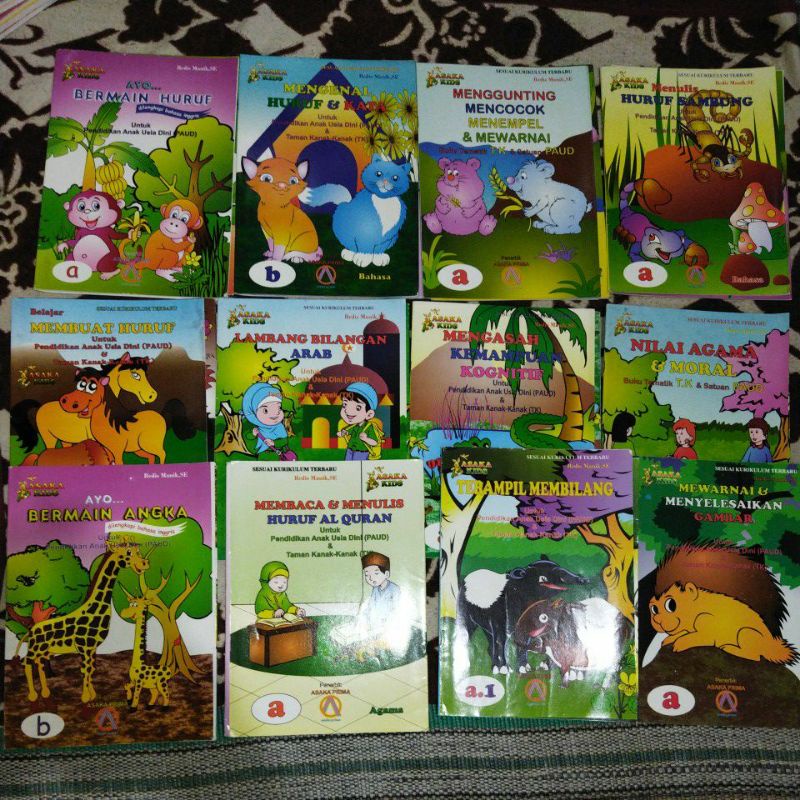 Jual BUKU BELAJAR ANAK PEMULA - PAUD DAN TK / Set 2 Buku Seri A Dan B ...