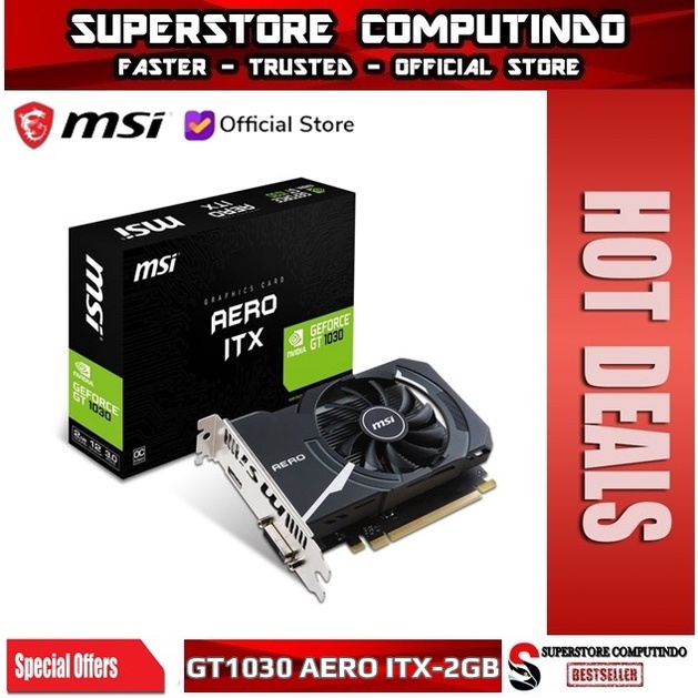 VGA MSI Geforce GT1030 - GT 1030 AERO ITX OC 2GB DDR4