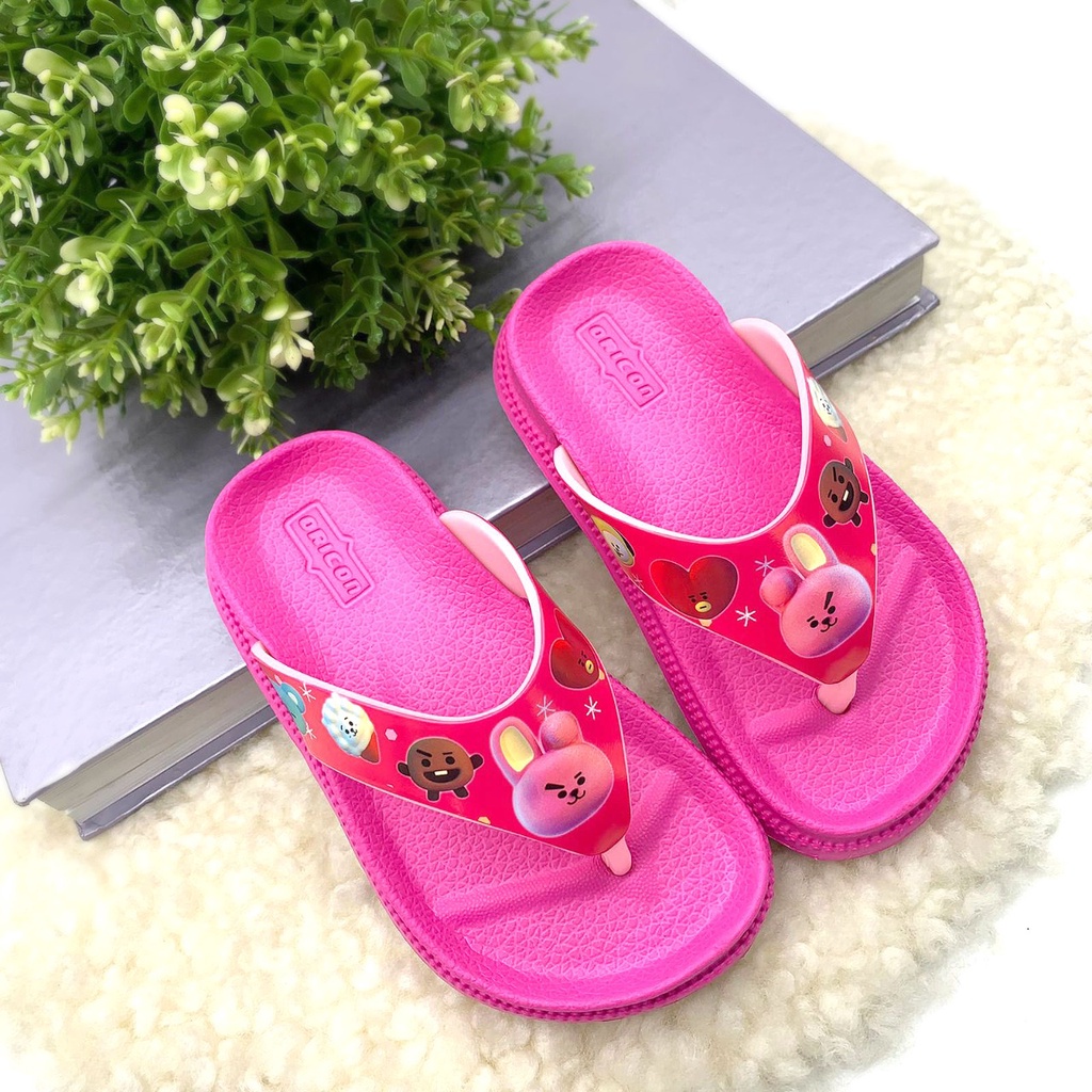 Sandal Jepit Anak Perempuan Bahan Karet Terbaru Kekinian Size 24-35