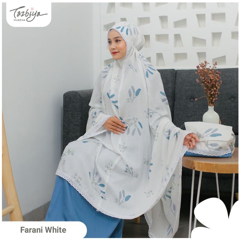 Mukena Tazbiya Farani Series Jumbo Dewasa Katun Rayon Motif