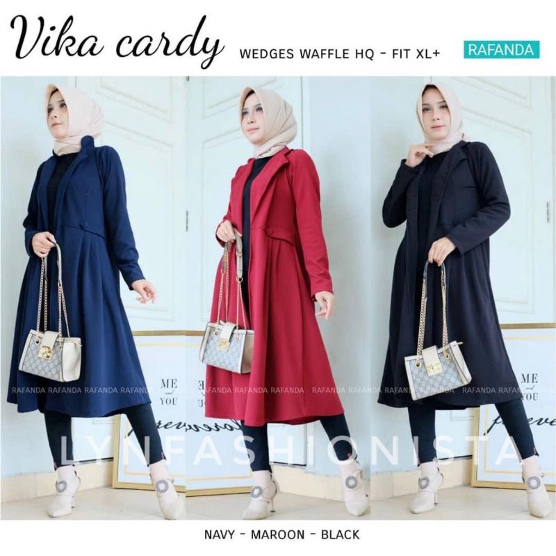 VIKA CARDY/LONG OUTER CARDIGAN WANITA MUSLIMAH /KARDIGAN PREMIUM