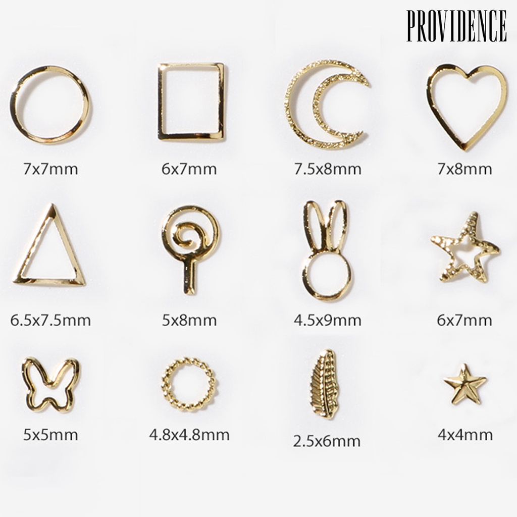 Providence 100pcs / Set Charms Rivet Metal Glitter 3d Untuk Dekorasi Nail Art / Manicure