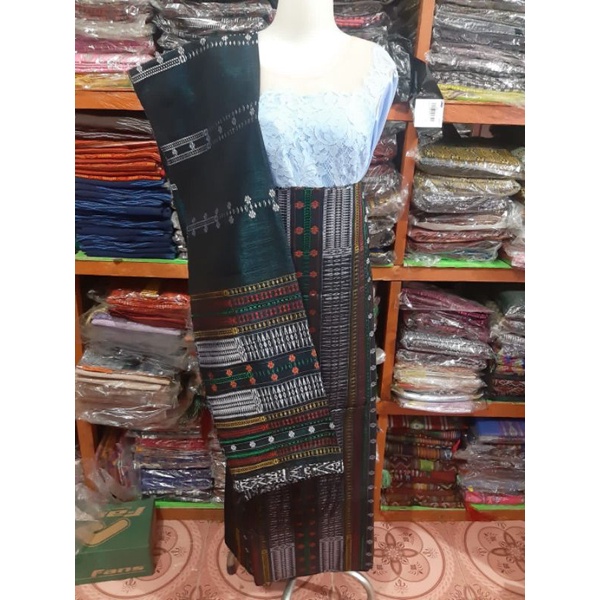 SONGKET PUCCA BINTIK HIJAU SONGKET TENUNAN TARUTUNG SONGKET ULU TORUS PIALA KOSONG TENUN TANGAN TARU