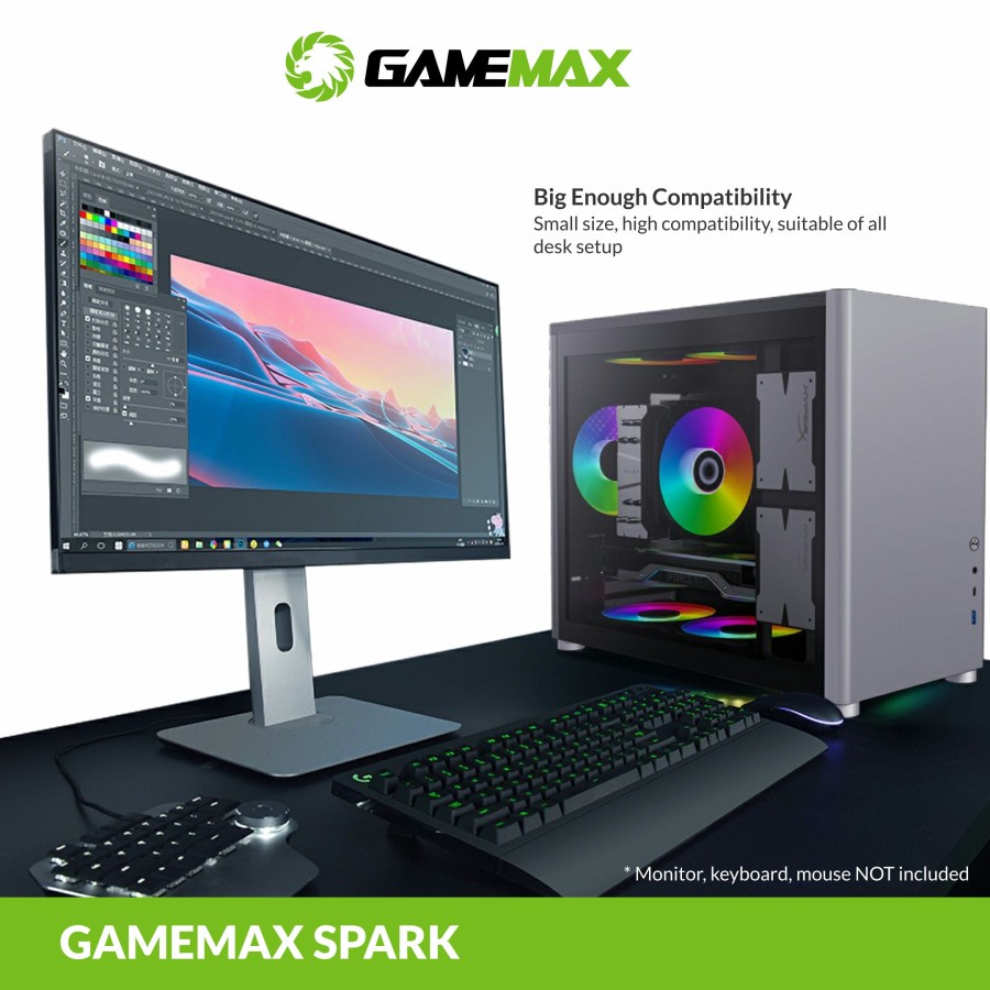 GameMax SPARK M ATX Desktop Gaming Computer Case | PC Casing Game Max