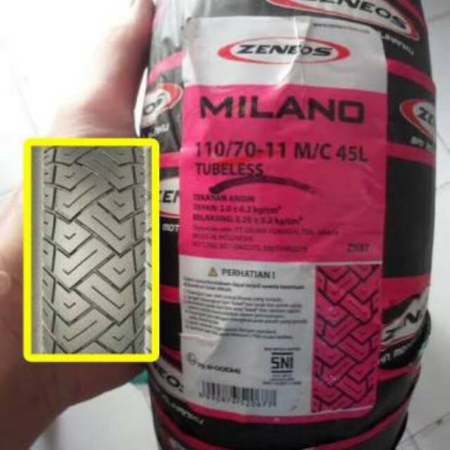 Zeneos Milano ZN87 uk. 110/70 - 11 (Ban Vespa LX , LXV , Kymco , Vespa S150)