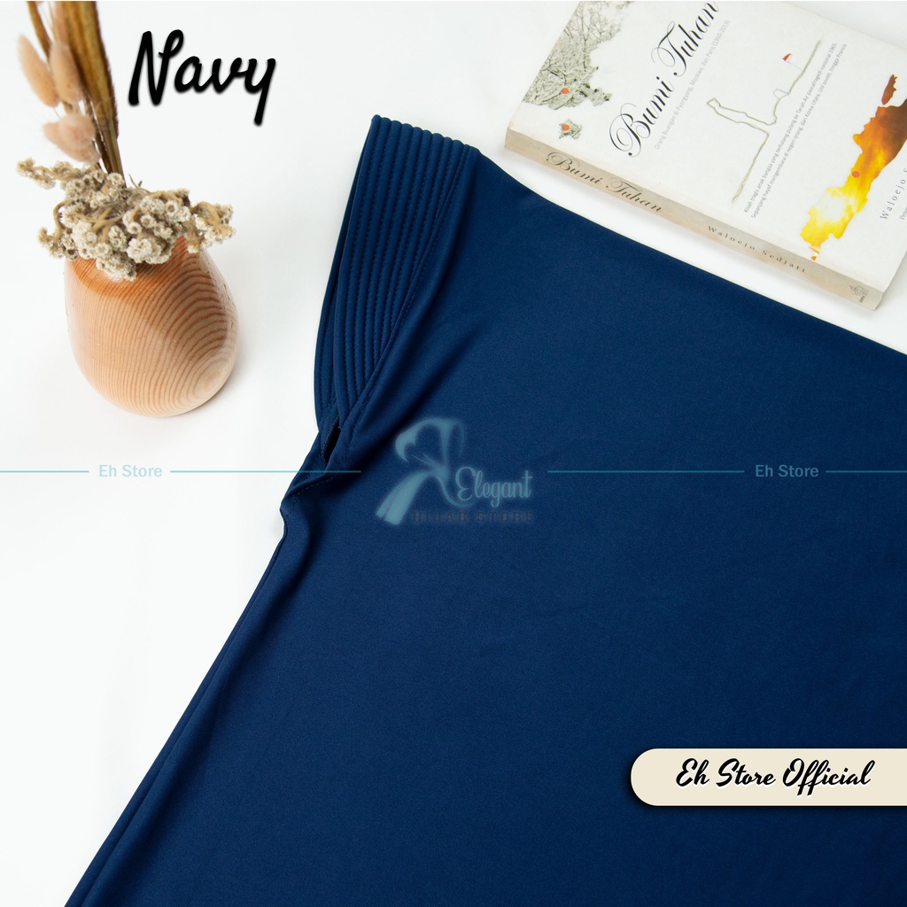 JILBAB BERGO HAMIDAH SPANDEX JERSEY PREMIUM | HIJAB SPORT I JILBAB SPORT I KERUDUNG BERGO I JILBAB INSTAN-Navy