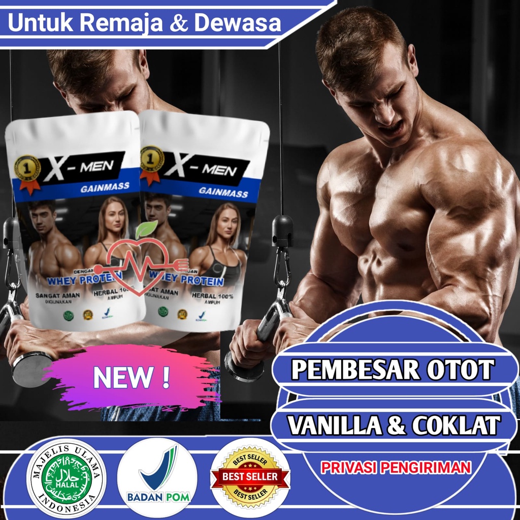 [BEST SELLER] Susu Penambah Massa Otot X-Man Gainmass Original