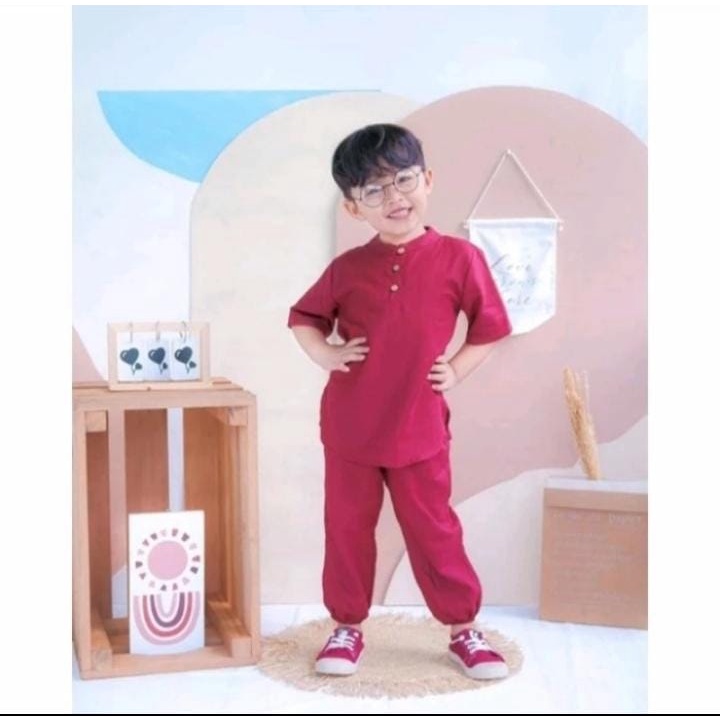 SET.. koko anak 1-12thn // baju muslim anak laki-laki