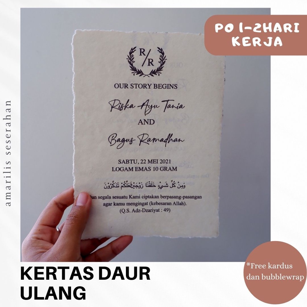

196. Kertas Daur Ulang Print Mahar Anggrek Orchid