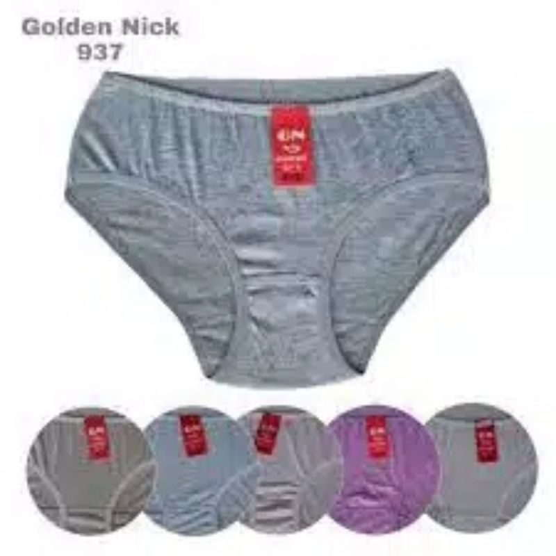 SS - 6 Pcs ( M - XXL ) CD Wanita Golden Nick GN / Celana Dalam Wanita Golden Nick