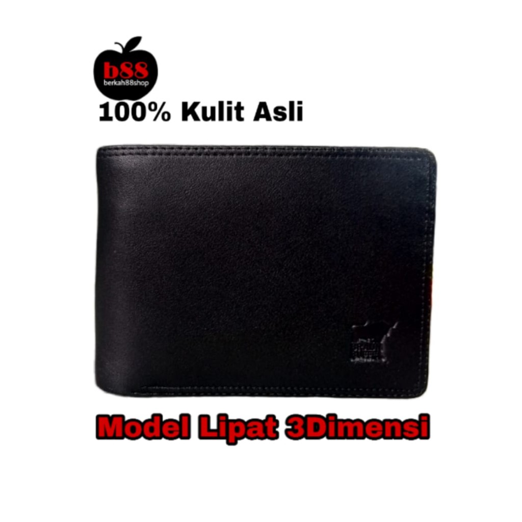 Dompet Kulit Asli / Dompet Lipat Pria / Dompet Pria Braunb Hitam Murah