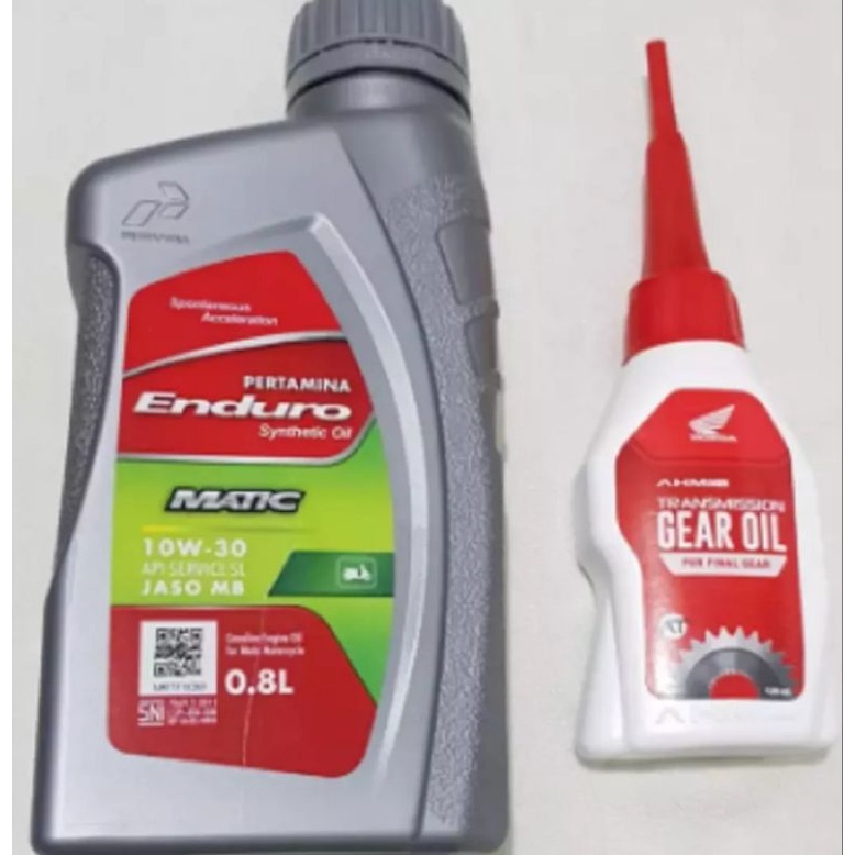 PAKET OLI ENDURO MATIC 800M  PERTAMINA PLUS GARDAN HONDA 120M (SEPASANG)