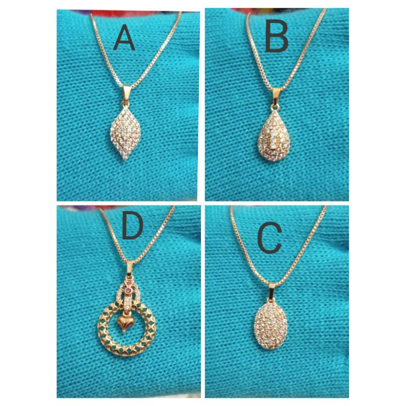 SK91. Kalung xuping wanita lapis emas dgn mata zircon UK 45 cm itali