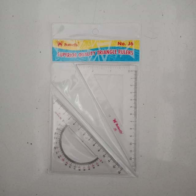 

Penggaris segitiga butterfly 3 in 1 no j6