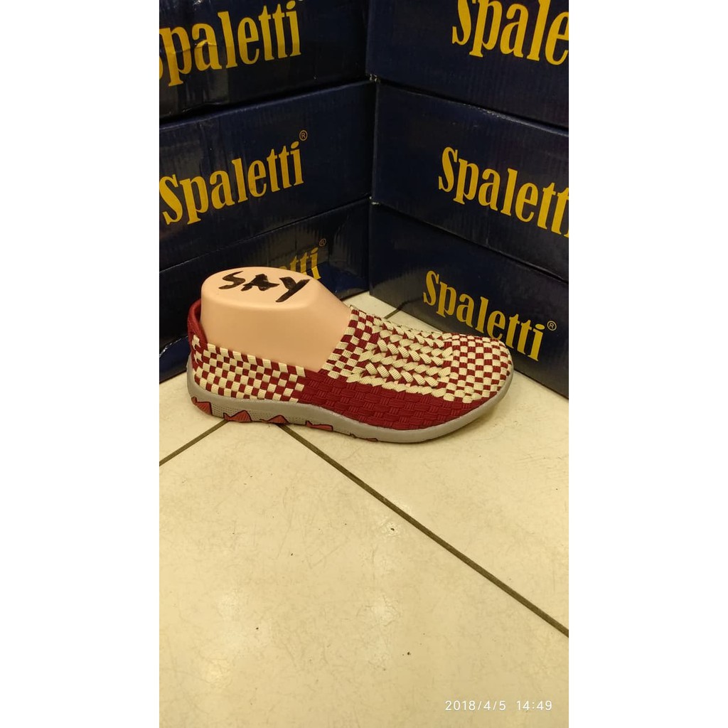 Jual Spaletti sepatu dewasa anyam rajut sandal import wanita 18022 anak per Murah