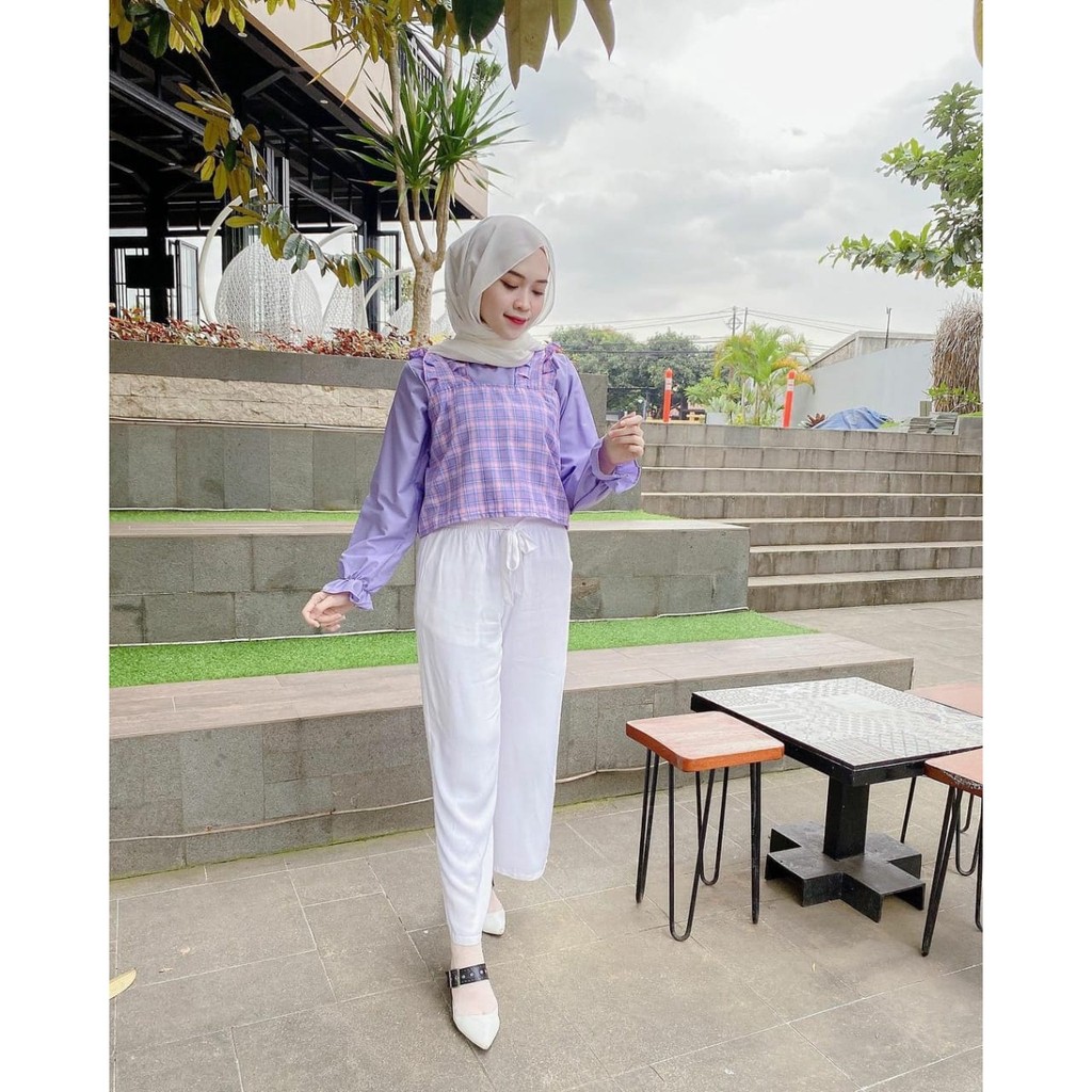 Keke Blouse Atasan Top Muslim 2in1 Fashion Wanita Terlaris