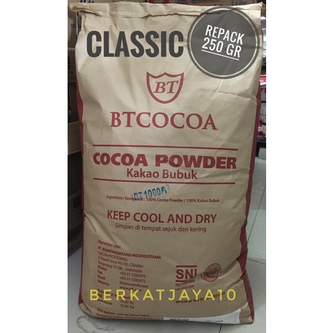 BT Cocoa Powder Java CLASSIC Type 1000A Repack 250 Gram Bubuk Coklat