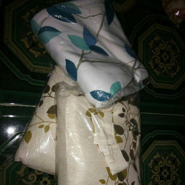 Gorden Blackout Blazer Surawung Hijou Besar Smokring 12 Lubang 6 Gelembung Pintu, Jendela