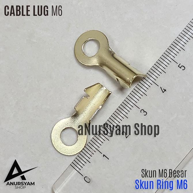 Skun Kabel Lubang 6mm Besar / Skun Ring M6 Besar anursy44 Berkualitas