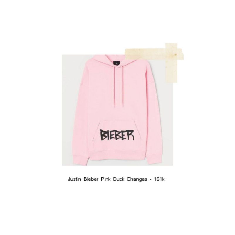 H&M Hoodie - Justin Bieber Pink Duck Changes