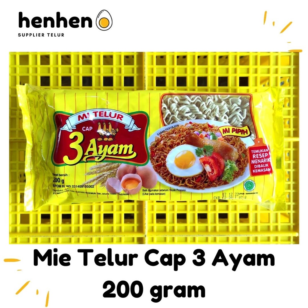 

MIE TELOR CAP 3 AYAM 200 GRAM