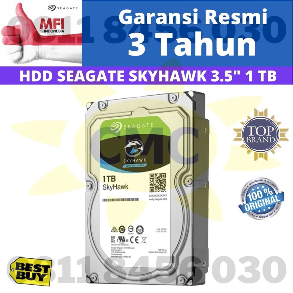 Seagate SkyHawk Harddisk Surveillance CCTV 1TB SATA