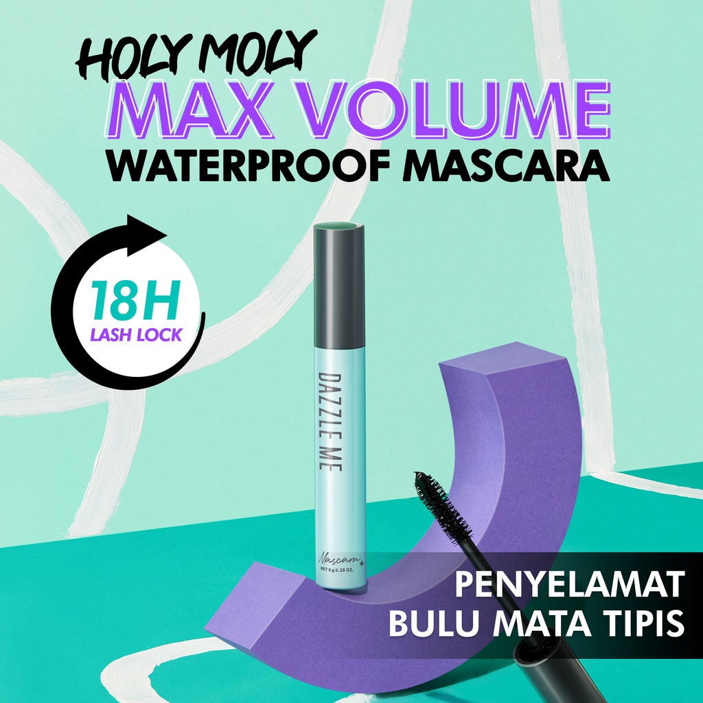 ❤ MEMEY ❤ DAZZLE ME Holy Moly Volume Mascara | Waterproof Long Lasting Volumizing | Maskara | BPOM