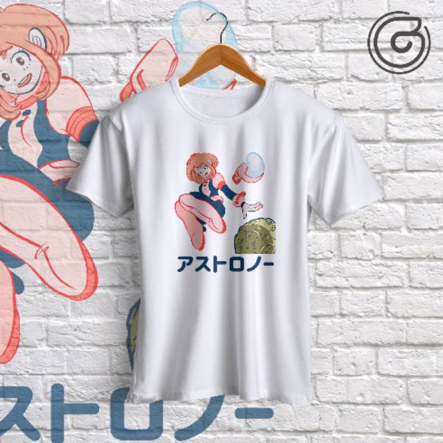 Kaos Anime Boku No Hero Academia Pria Wanita Keren Unik Murah Nyaman Uraraka Astronaut